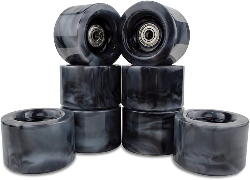 Capetos Black and White Swirl Roller Skate Wheels - Roller Rink Derby Quad Skates for Men, Women, and Kids - Indoor/Outdoor Skating - Image 5